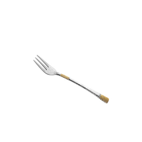 Middle hotselling stainless steel dinner fork with golden plated and laser