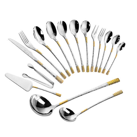 Middle hotselling stainless steel dinner fork with golden plated and laser