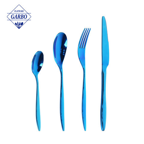 Wholesale New Design Colorful Shinny Mirror Stainless Steel Cutlery Set