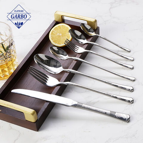 Paggawa ng Chinese Silver Gloss 7-Piece Stainless Steel Cutlery Set