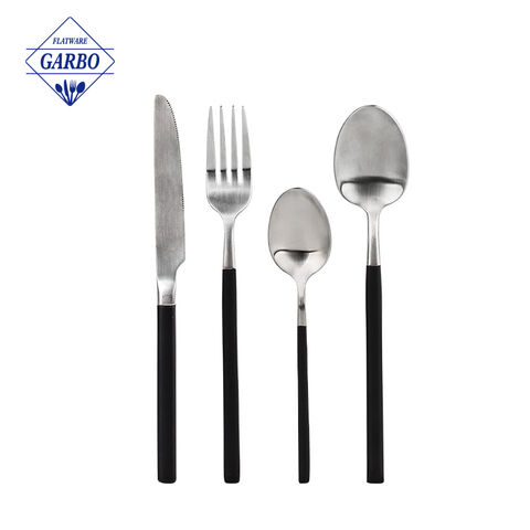 White Handle Gold Cutlery Set Made in China Factory