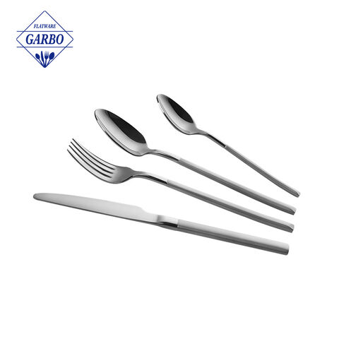 White Handle Gold Cutlery Set Made in China Factory