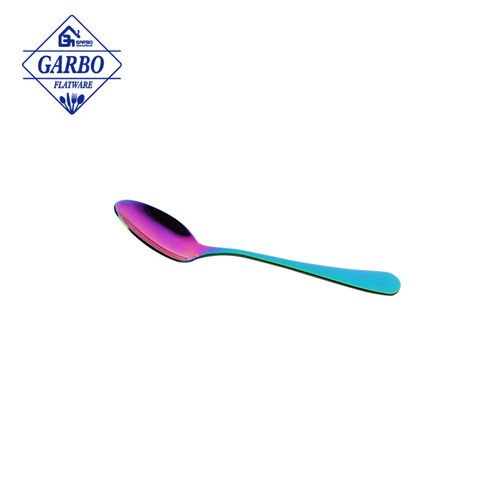 Wholesale Bulk Price PVD Rainbow Colored Stainless Steel Tea Spoon
