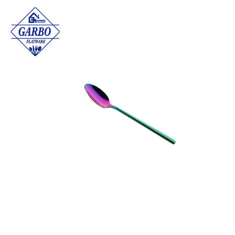 Wholesale Bulk Price PVD Rainbow Colored Stainless Steel Tea Spoon