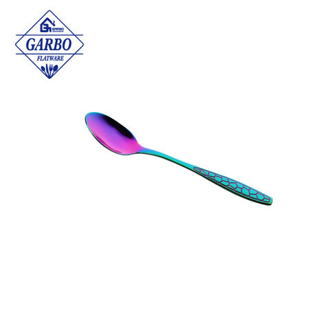 Wholesale Bulk Price PVD Rainbow Colored Stainless Steel Tea Spoon