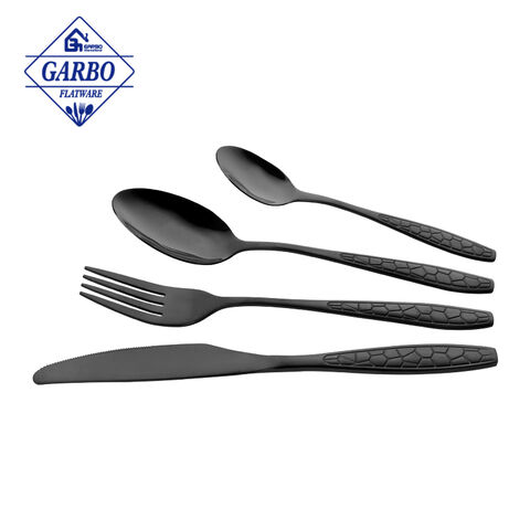 Flatware china high-quality copper color cutlery set