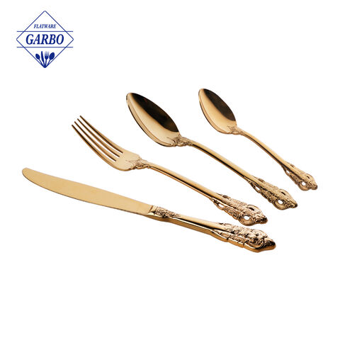 Flatware 중국 고품질 구리 색상 칼 세트