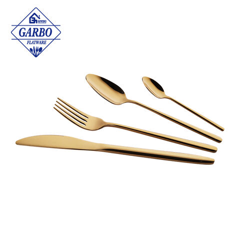 Pakyawan 6pcs gold cutlery set para sa kasal