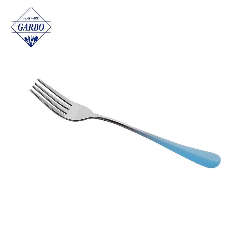 Europe Simple Design Stainless Steel Fork na may Rainbow Color Plating