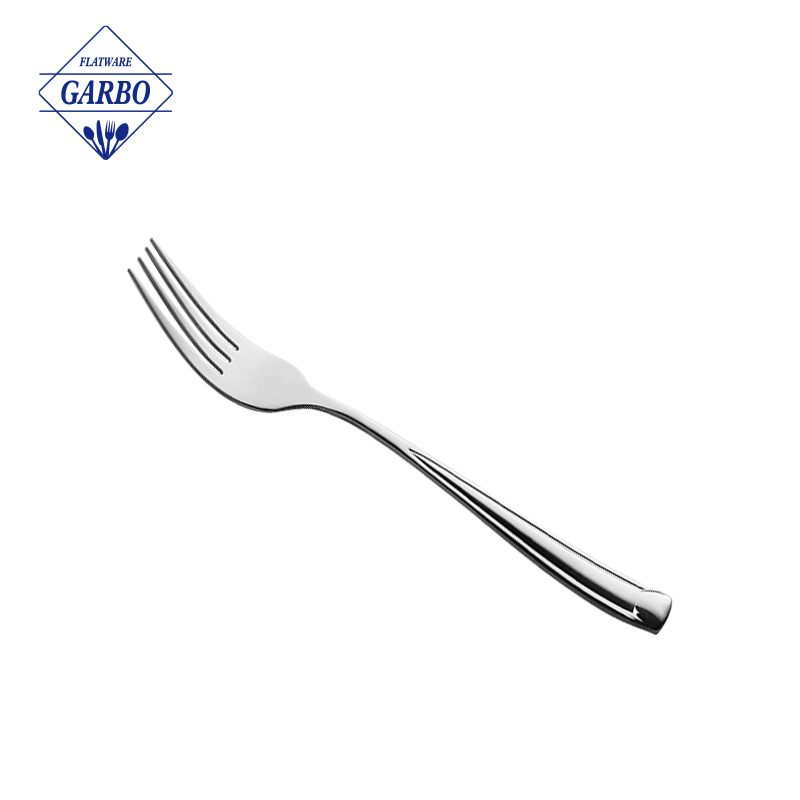 Amazon New Design Vintage Embossed Silvery Stainless Steel Dinner Fork