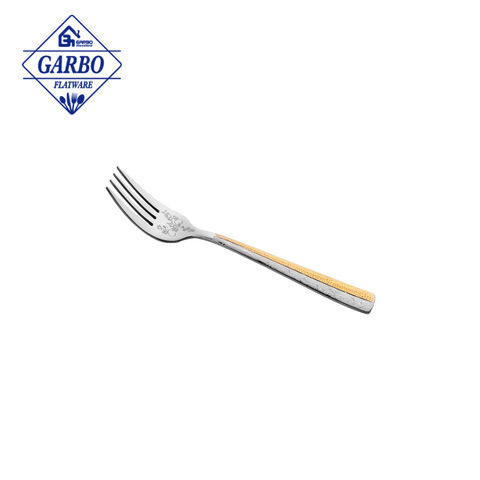 Set sendok garpu desain terakhir pelapisan emas antik penjual teratas grosir pabrik