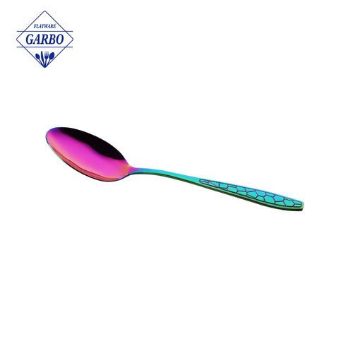 2024 Stock available titanium golden dinner spoon wholesale market in Korea