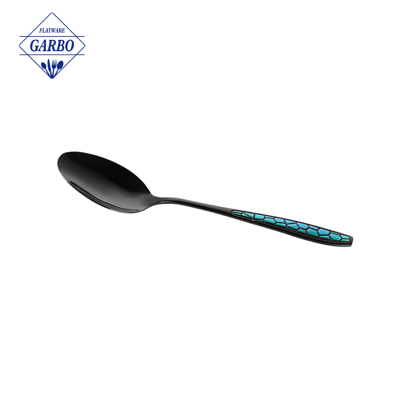 Business Top Sale Stainless Steel Dinner Spoon with Black PVD Color