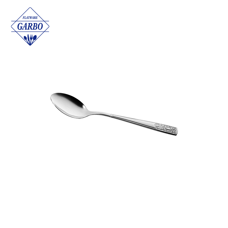 Borong Amazon New Design Square Handle Tea Coffee Dessert Spoon