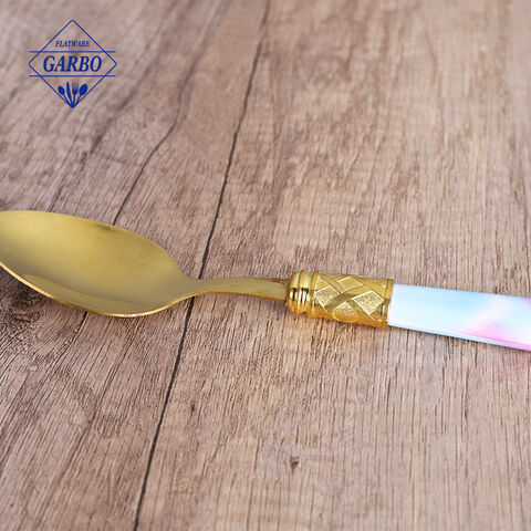 China new design clamp handle dinner spoon 