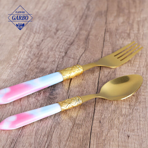 China new design clamp handle dinner spoon 