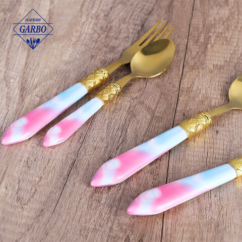 China new design clamp handle dinner spoon 