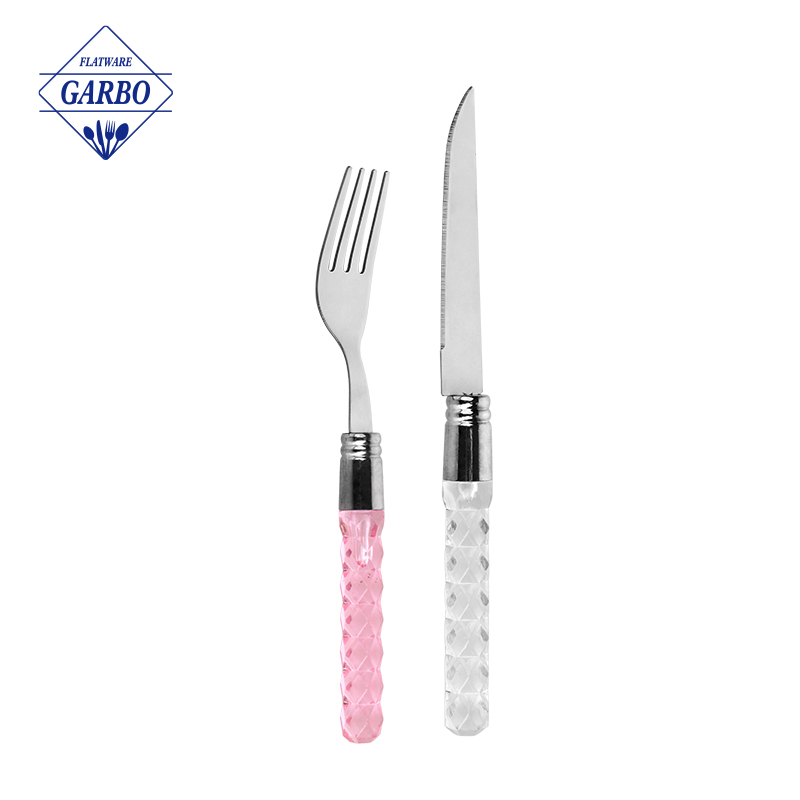 Plastic Handle Knife and Fork Set Hot Sale in Brazil