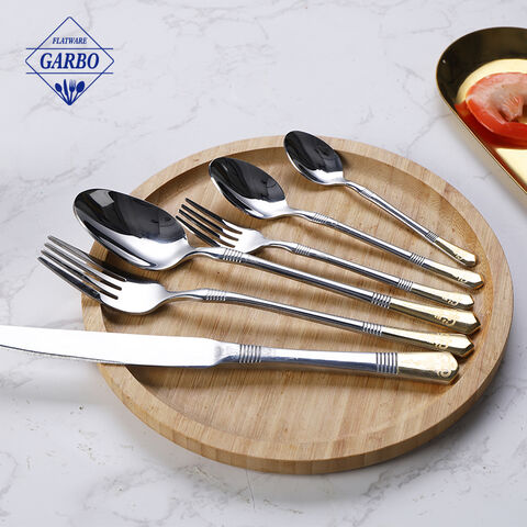 Factory Vintage Design Gold Plated Handle Top Sale Cutlery Set