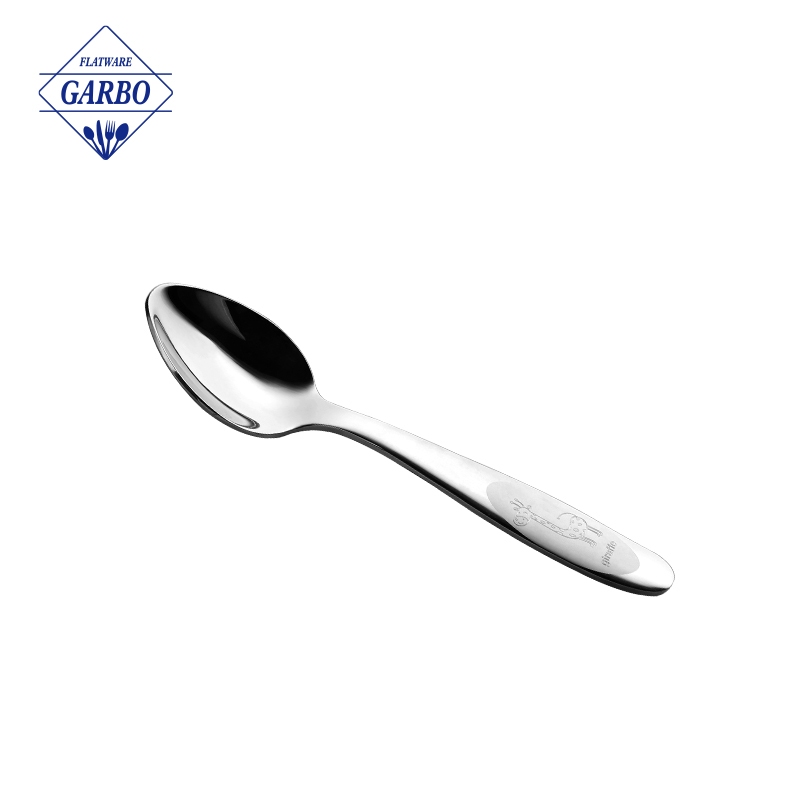 410SS High quality dinner spoon with electroplating handle 
