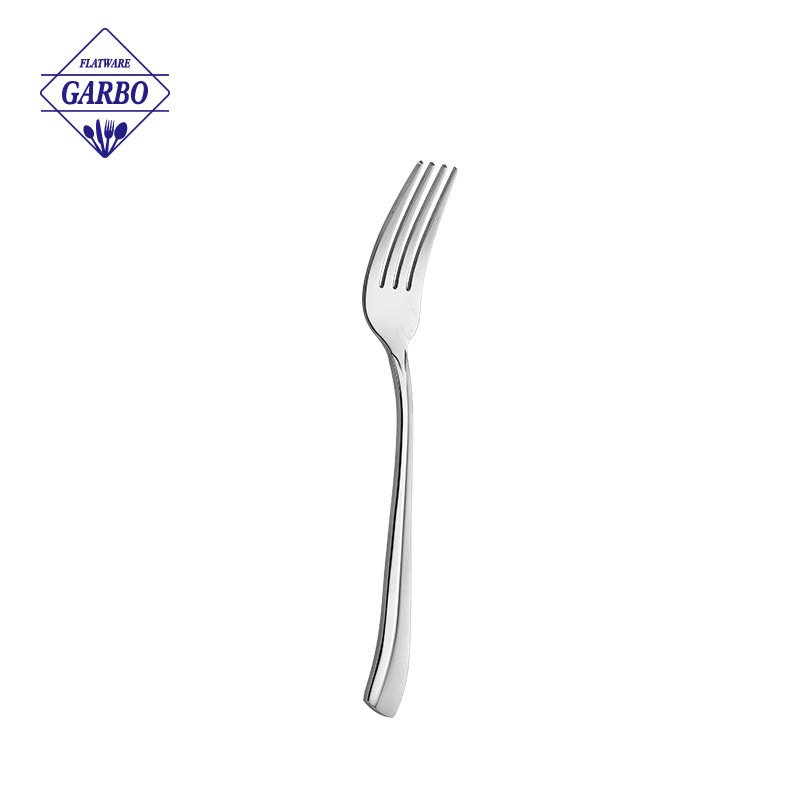 Conjunto de talheres de jantar de prata extravagante com alça longa, talheres de luxo, garfo de salada de metal para casamento para europa, talheres de acampamento baratos