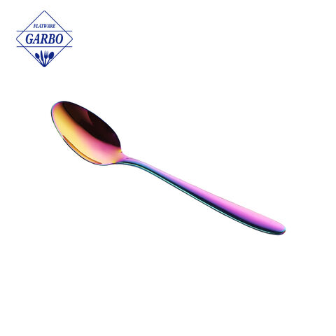 China Supplier 410 SS colored dinner spoon 