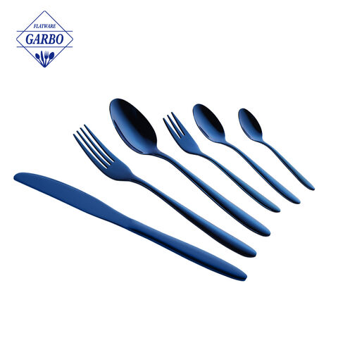 Factory Food Grade PVD Rainbow Colored Cutlery Set na may Bultuhang Presyo