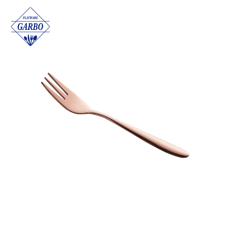 Harga Pukal Kilang PVD Gold Plating Makan Malam Fork Dessert Fork