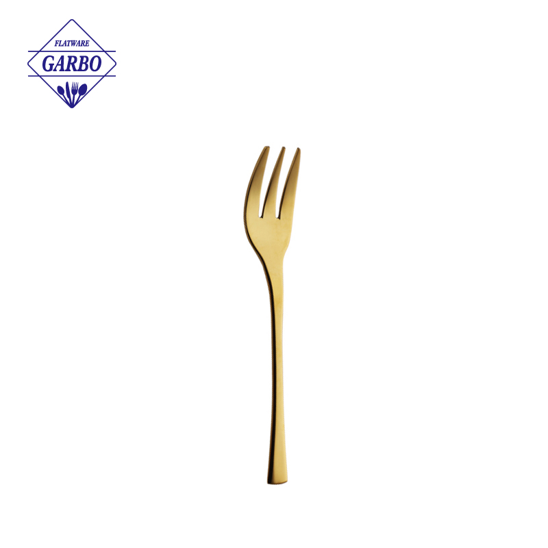 Golden color top selling stainless stell cake fork