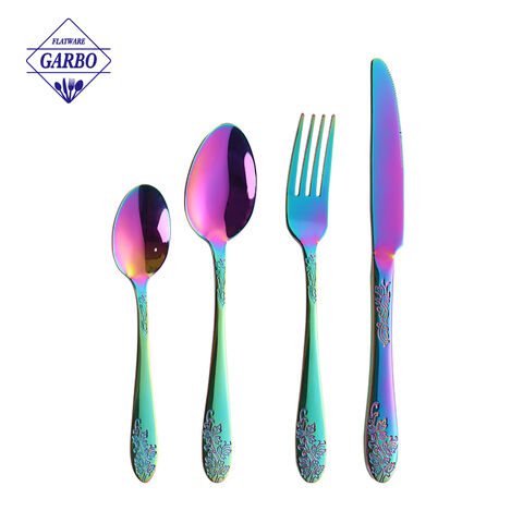 High quality cutlery sets with ion plating hot sale in Amazon