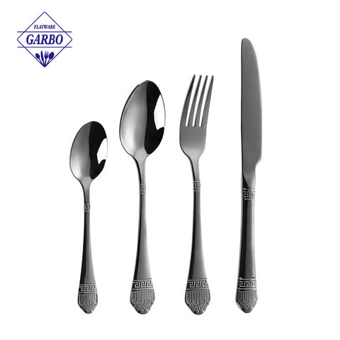 Wholesale Middle East style new black cutlery set