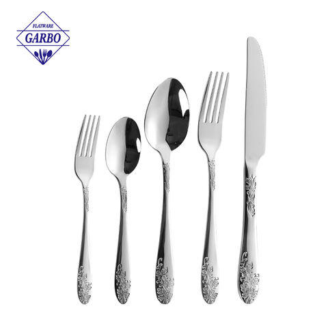 Silver Color Stainless Steel Flatware Set of 4pcs