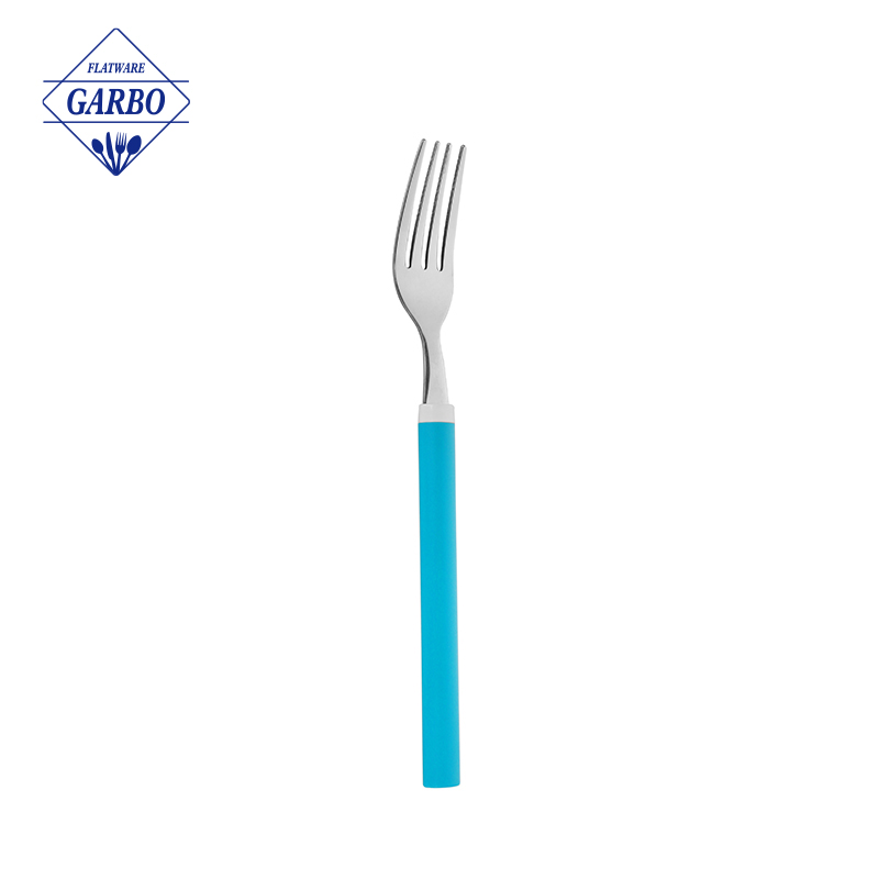 Factory Cheap Cutlery Sets with Blue Plastic Handle in China