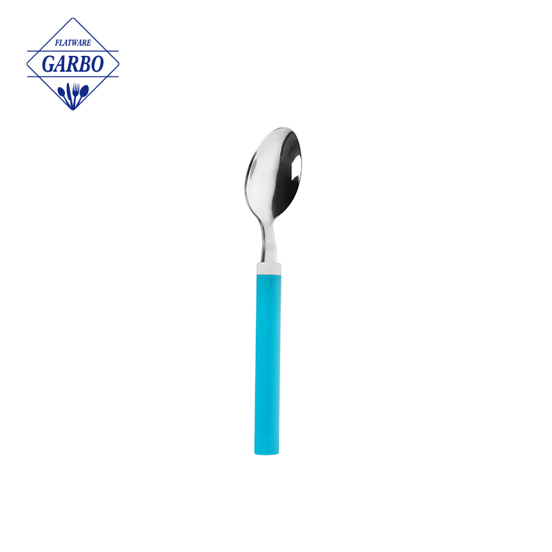 Factory Cheap Cutlery Sets with Blue Plastic Handle in China