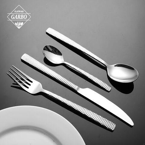 Set peralatan makan sendok garpu 410ss desain baru Cina