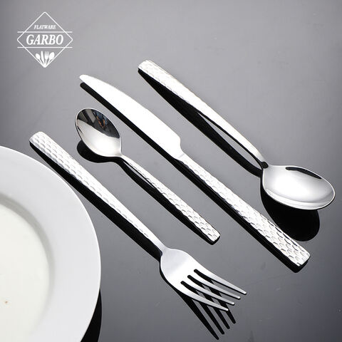 2024 hotselling 4 pcs silver stainless steel flatware set with mirror polish