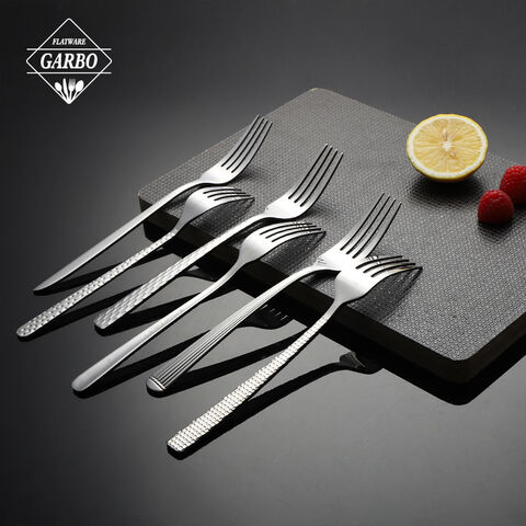 Garpu meja stainless steel silver desain baru terbaru dengan berbagai desain pegangan baru