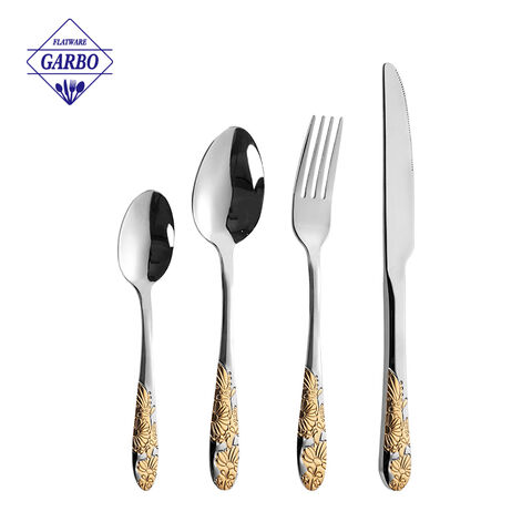 China Produce Dinner Knife with 410SS Gold Plating for Wholesalers