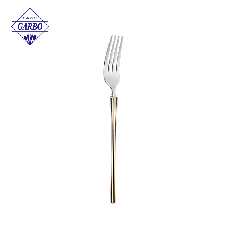 Royal Elegance 5pcs Gold-Plated Handle Cutlery Set – Mirror Polished Stainless Steel