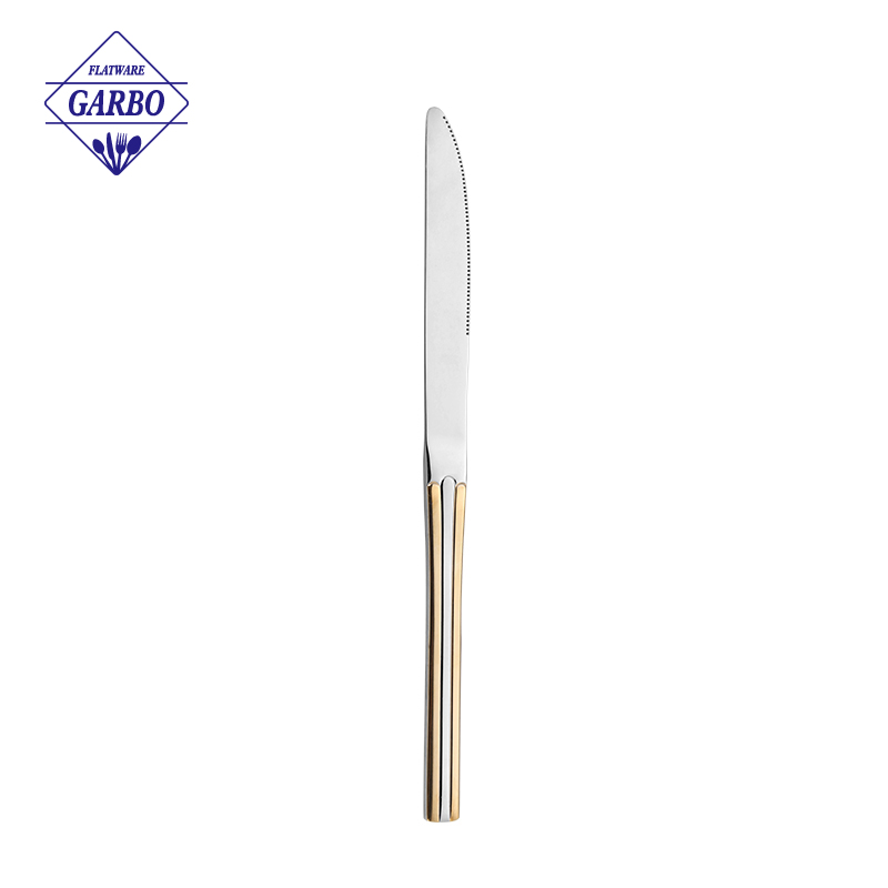 Royal Elegance 5pcs Gold-Plated Handle Cutlery Set – Mirror Polished Stainless Steel