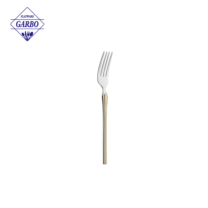 Royal Elegance 5pcs Gold-Plated Handle Cutlery Set – Mirror Polished Stainless Steel