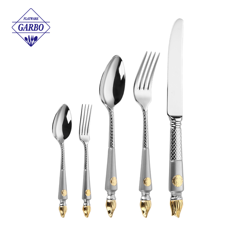 304 Stainless Steel Gold-plated Flatware Set for Middle Eastern Royal Family