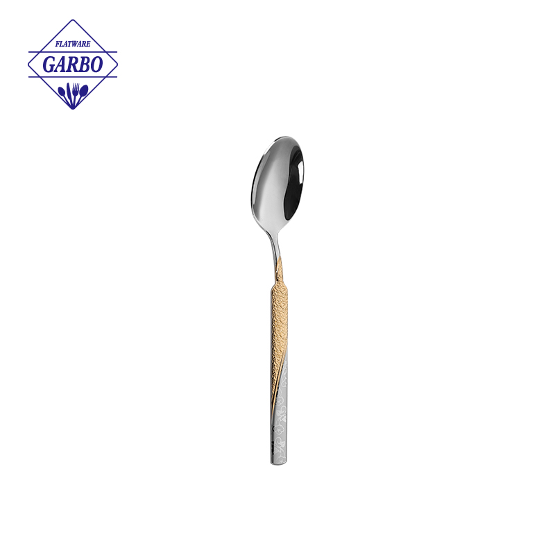 Original Factory 201 Material Stainless Steel Flatware Sets with Gold Design
