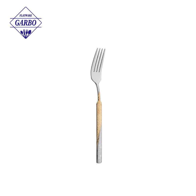 Original Factory 201 Material Stainless Steel Flatware Sets with Gold Design