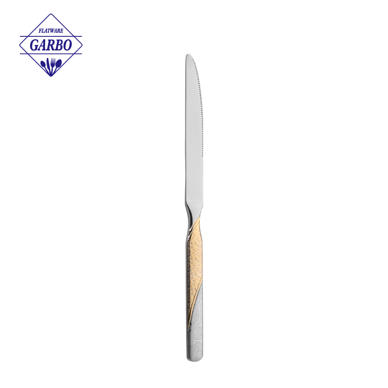 Original Factory 201 Material Stainless Steel Flatware Sets with Gold Design