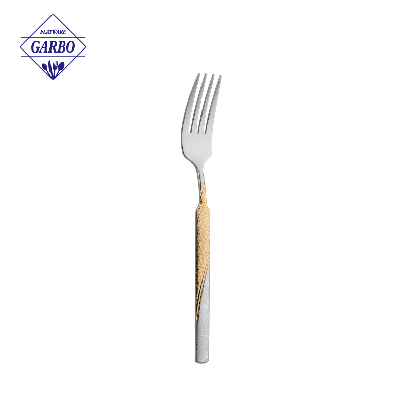 Original Factory 201 Material Stainless Steel Flatware Sets with Gold Design