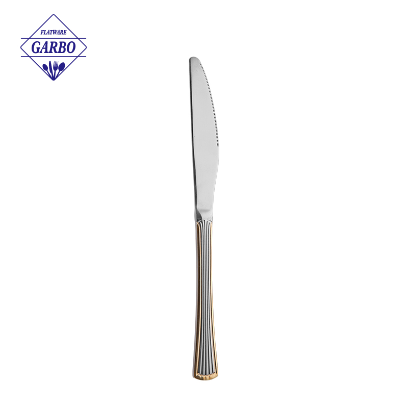 Creative Gold Planting Handle Stainless Steel Dinner Knife