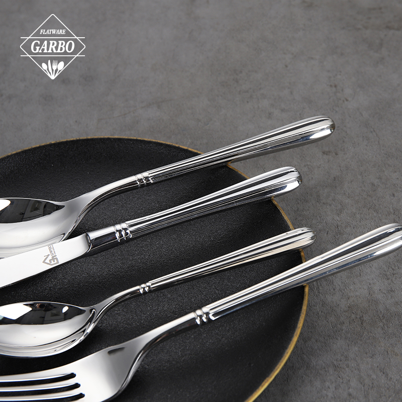 Manufacturer Premium Quality 304(18/10) Stainless Steel Cutlery with Cylindrical Vertical Handle