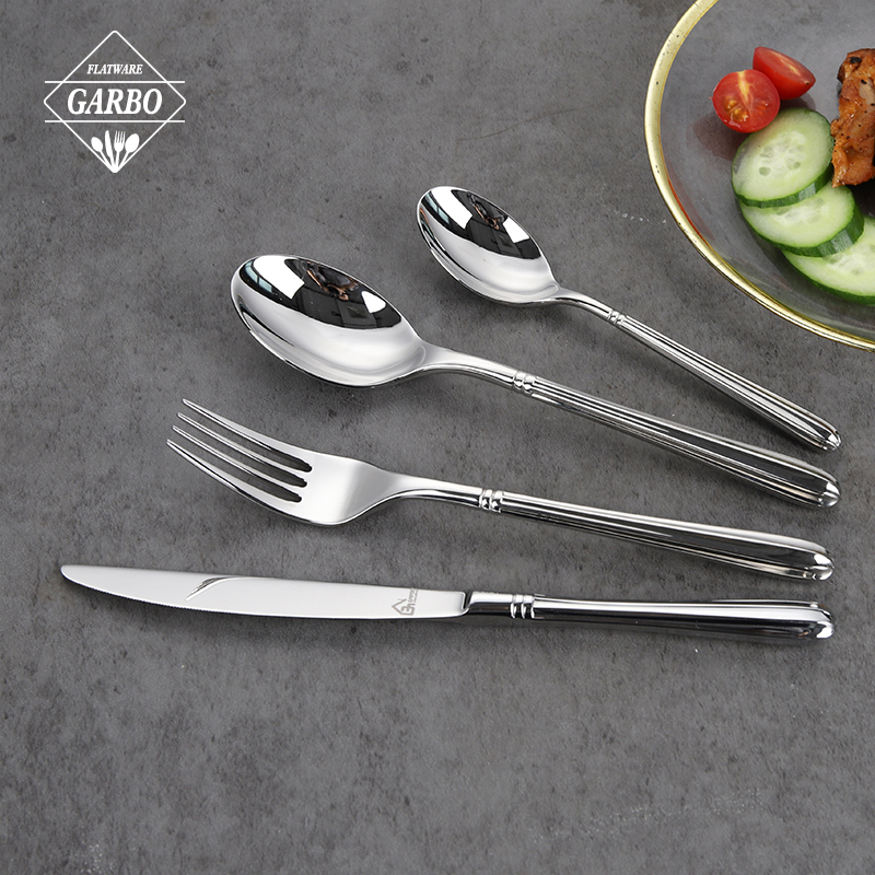 Manufacturer Premium Quality 304(18/10) Stainless Steel Cutlery with Cylindrical Vertical Handle