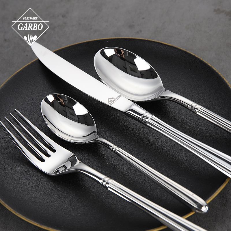 Manufacturer Premium Quality 304(18/10) Stainless Steel Cutlery with Cylindrical Vertical Handle